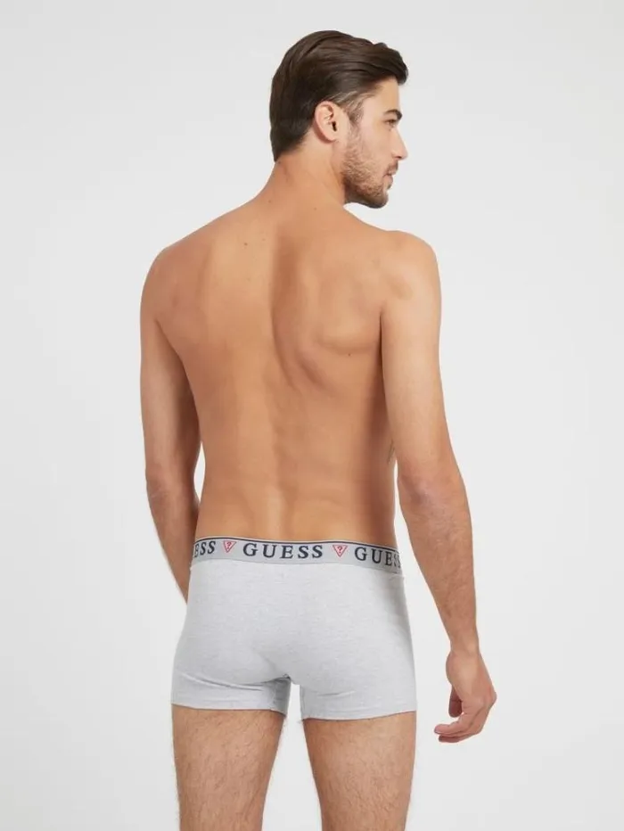 Men 3 Pack Boxers With Logo White Guess Underwear