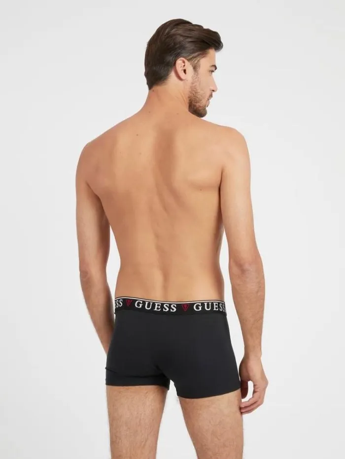 Men 3 Pack Boxers With Logo White Guess Underwear