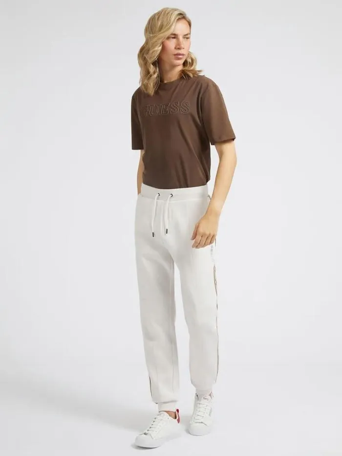 Men 4g Logo Tape Joggers Pant White Guess Activewear