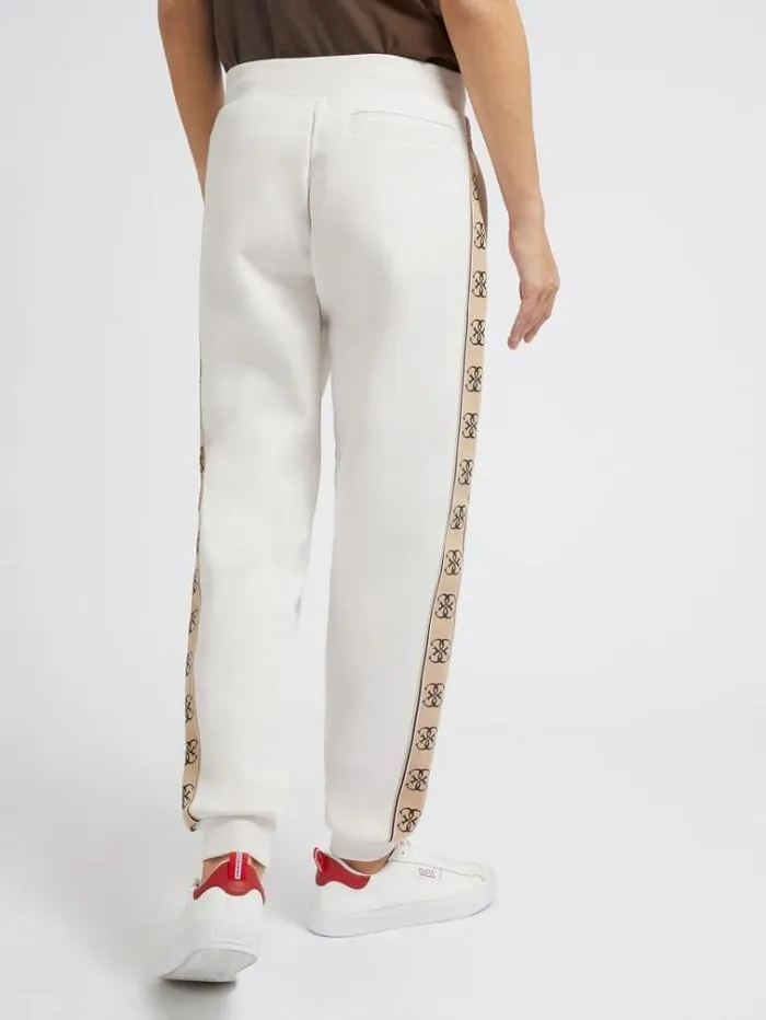 Men 4g Logo Tape Joggers Pant White Guess Activewear