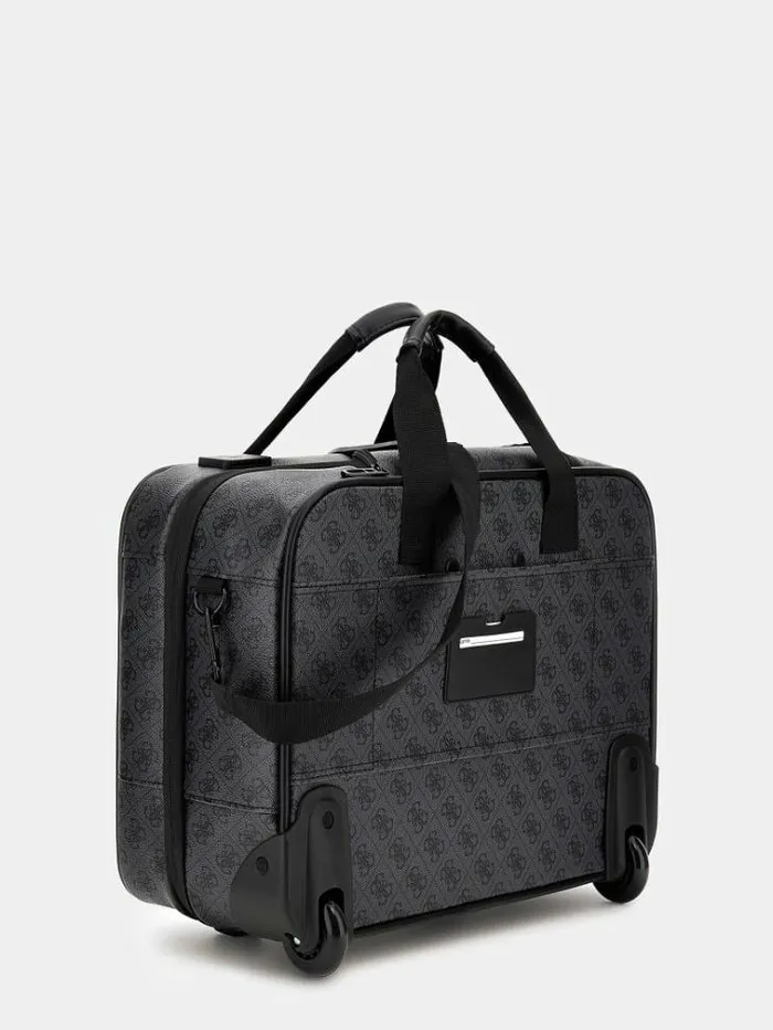 Men 4g Logo Trolley Black Multi Guess Travel Bags