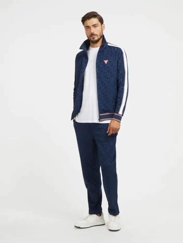 Men All Over G Cube Sweatshirt Blue Guess Knitwear And Sweatshirts