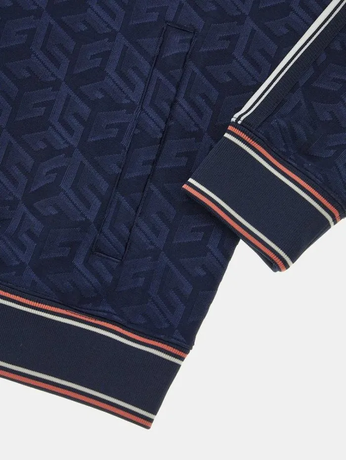 Men All Over G Cube Sweatshirt Blue Guess Knitwear And Sweatshirts