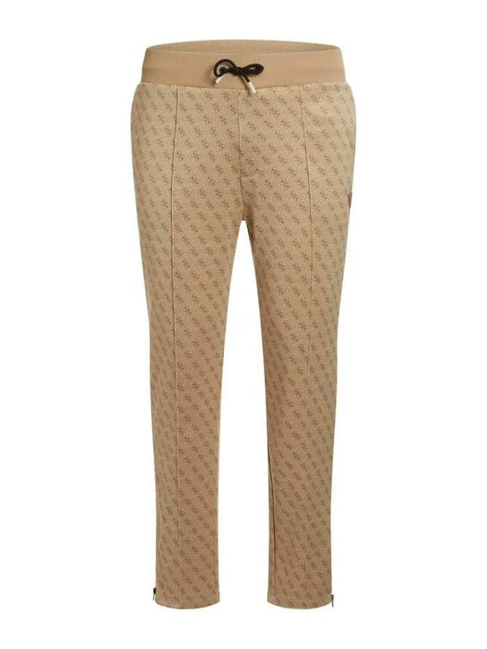 Men All Over Logo Jogger Pant Multi Beige Guess Trousers