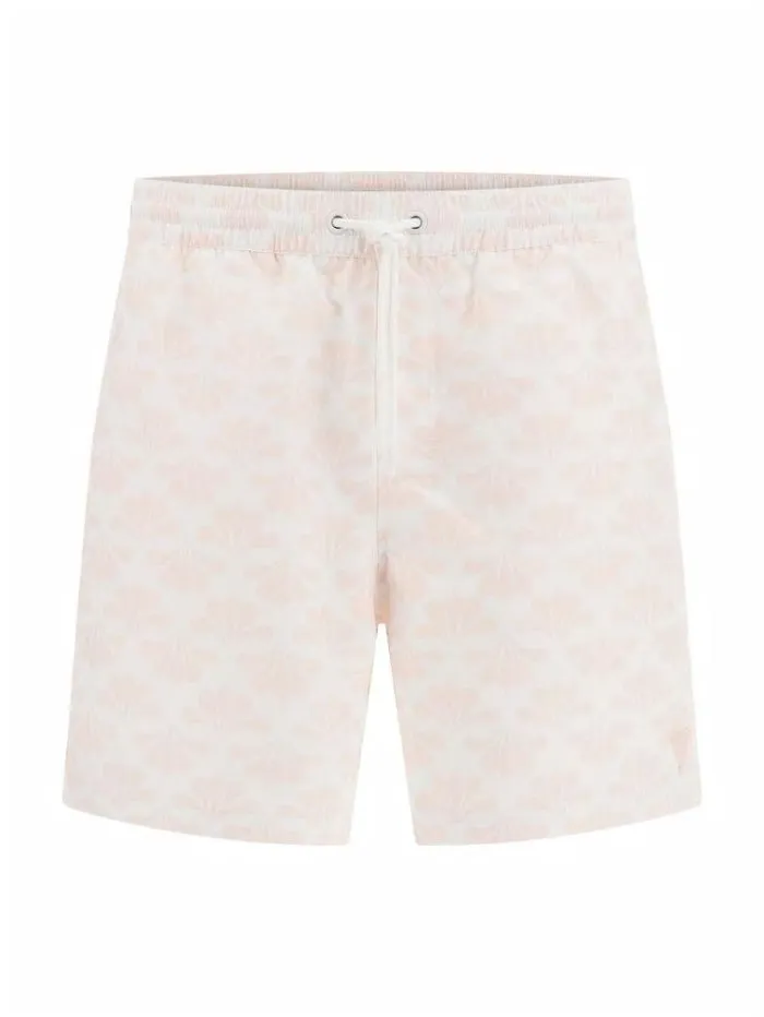 Men All Over Print Medium Swim Trunk Floral Pink Guess Beachwear