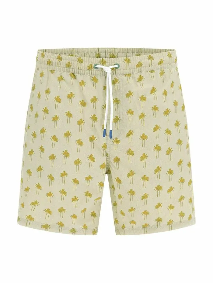 Men All Over Print Medium Swim Trunk Multi Yellow Guess Beachwear