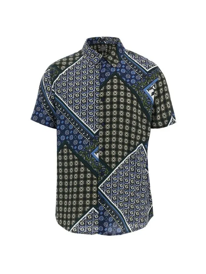 Men All Over Print Shirt Multicolor Pattern Guess Shirts