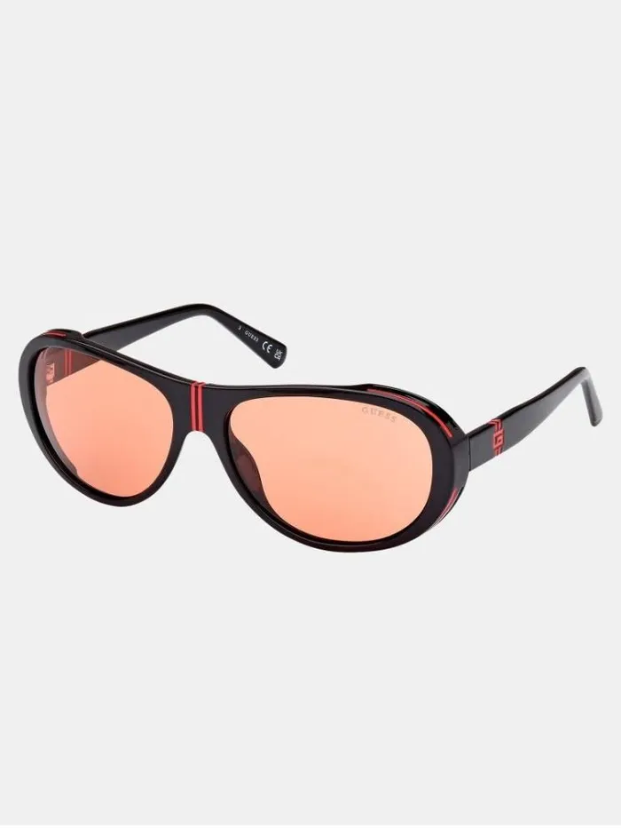 Men Aviator Sunglasses Brown Guess Sunglasses