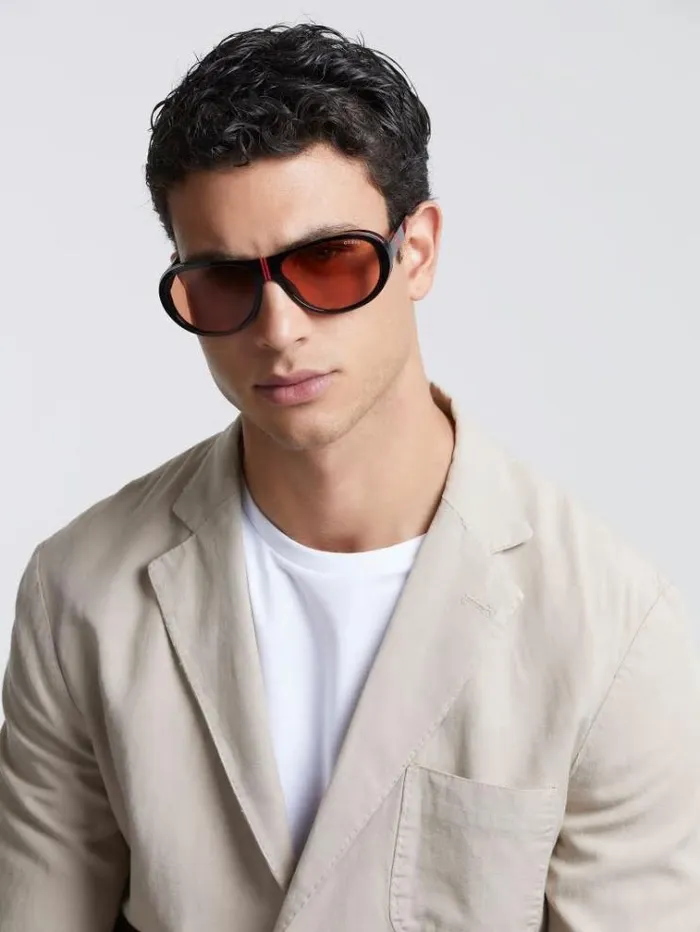Men Aviator Sunglasses Brown Guess Sunglasses
