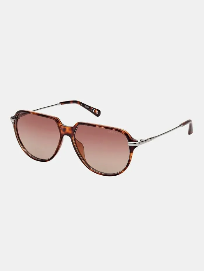 Men Aviator Sunglasses Model Beige Guess Sunglasses
