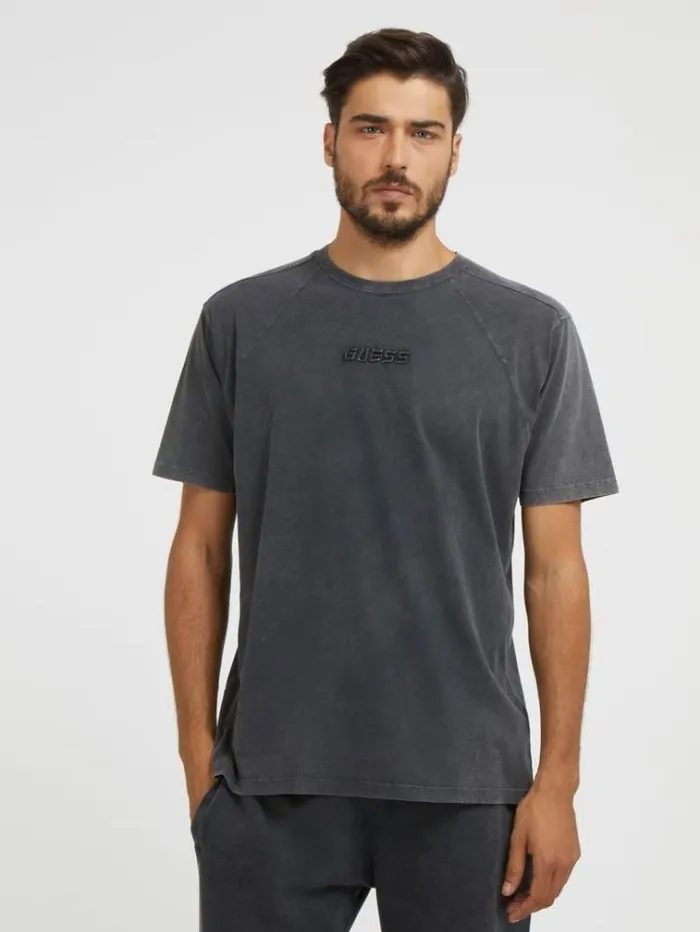 Men Back Logo Print Tshirt Black Guess Tshirts And Polo Shirts