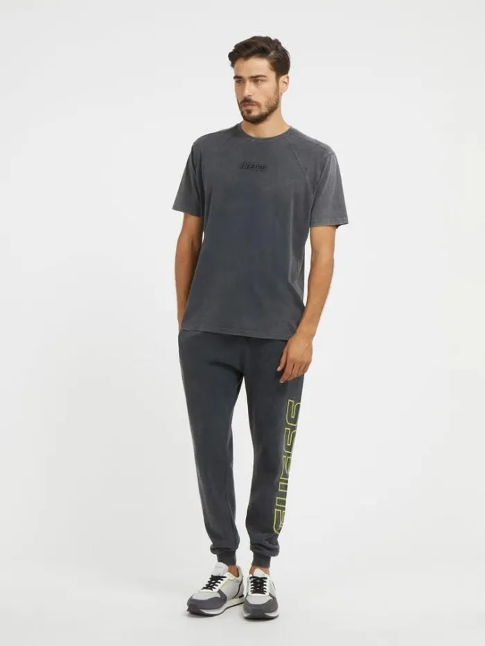 Men Back Logo Print Tshirt Black Guess Tshirts And Polo Shirts