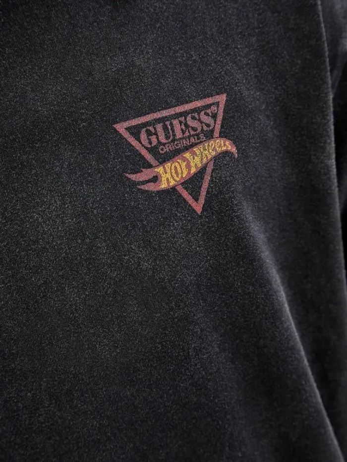 Men Back Print Tshirt Black Guess Tshirts And Polo Shirts