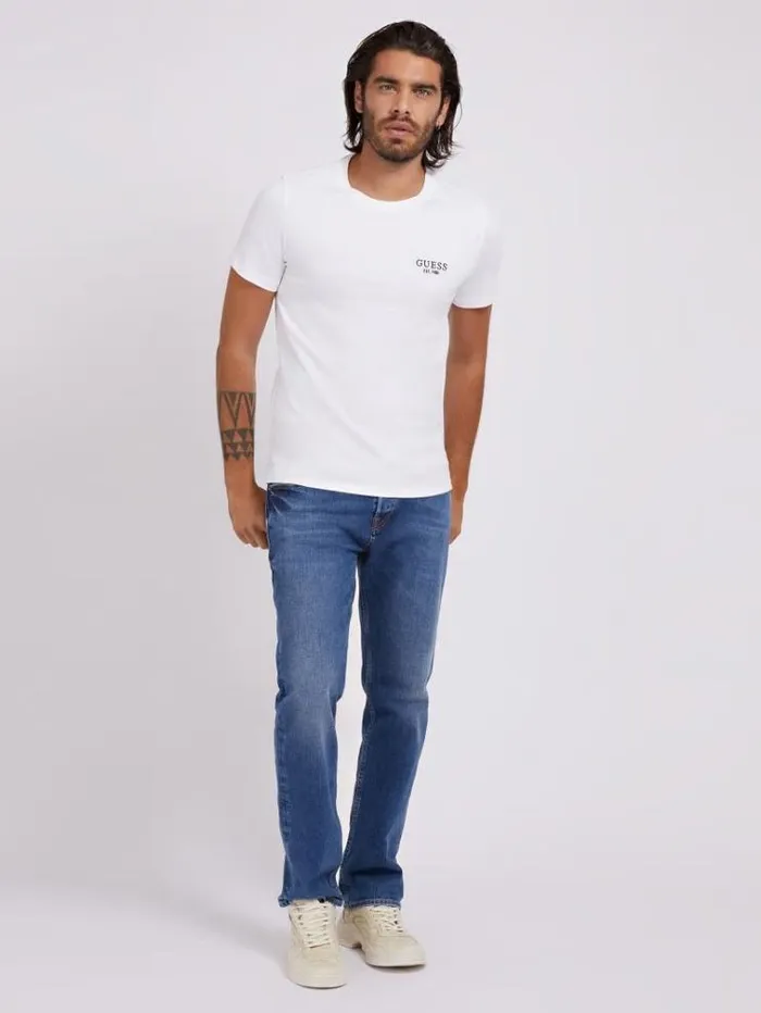 Men Back Print Tshirt White Guess Tshirts And Polo Shirts