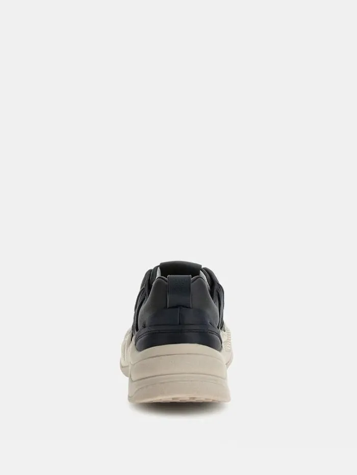 Men Bassano Genuine Leather Sneaker Black Guess Shoes