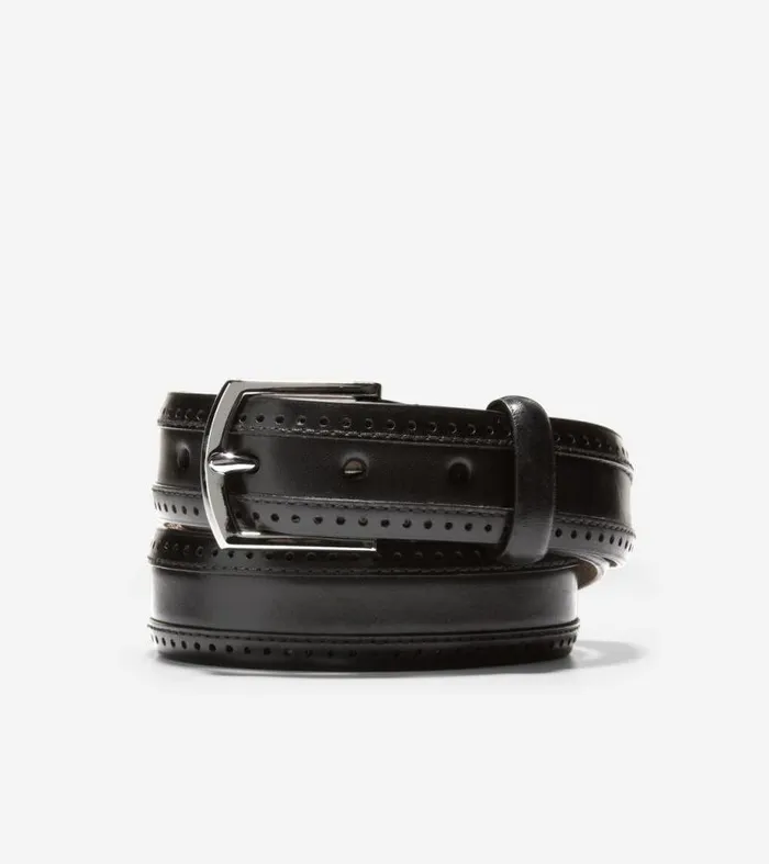Men Belts Cole Haan Dawson 32mm Perforated Belt Black