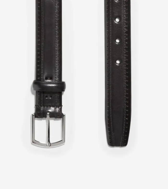 Men Belts Cole Haan Dawson 32mm Perforated Belt Black