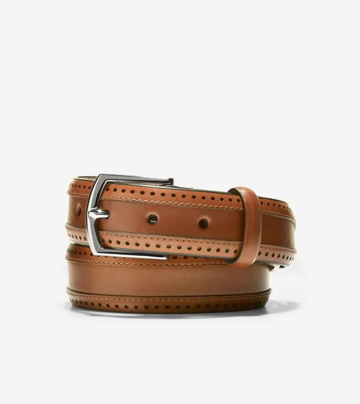 Men Belts Cole Haan Dawson 32mm Perforated Belt British Tan