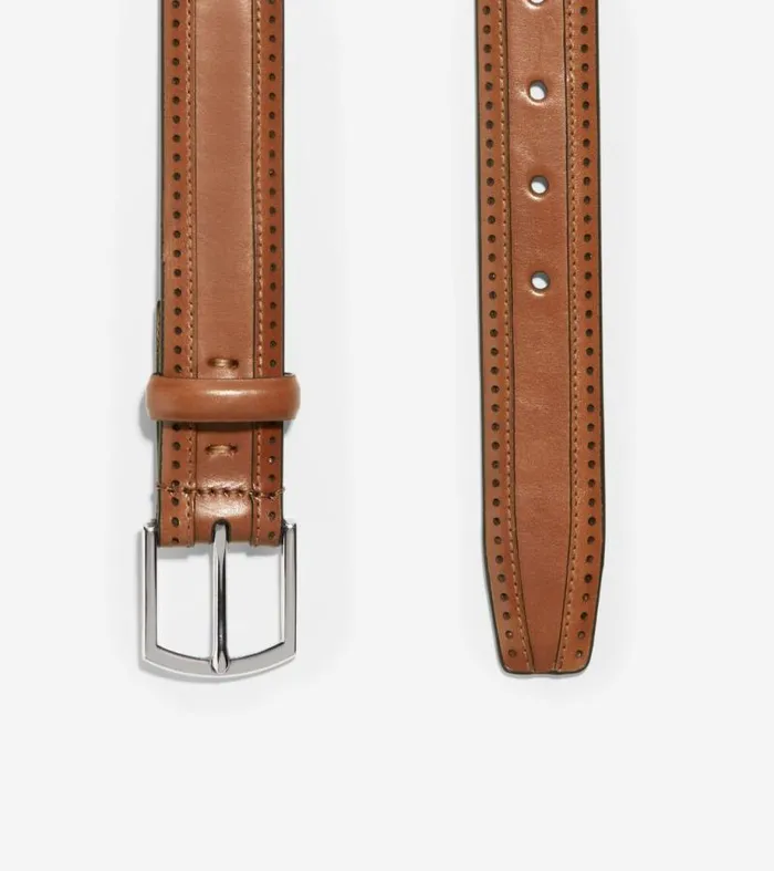 Men Belts Cole Haan Dawson 32mm Perforated Belt British Tan