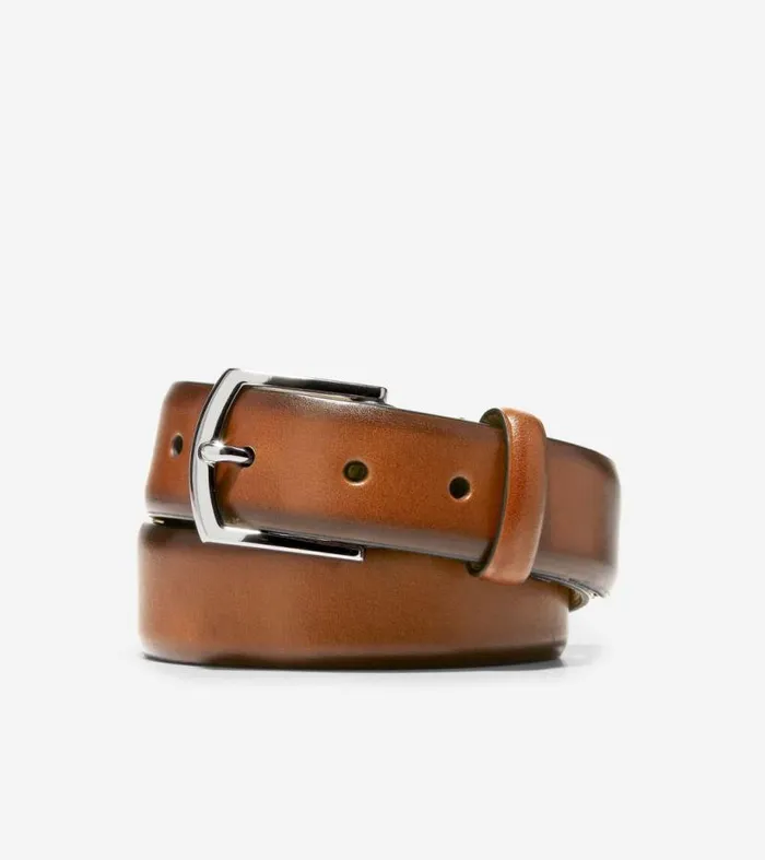 Men Belts Cole Haan Lewis 32mm Burnished Leather Belt British Tan