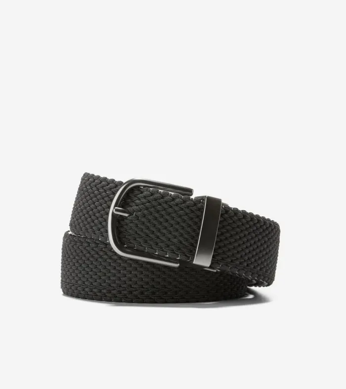 Men Belts Cole Haan Reversible Stretch Belt Blackgray