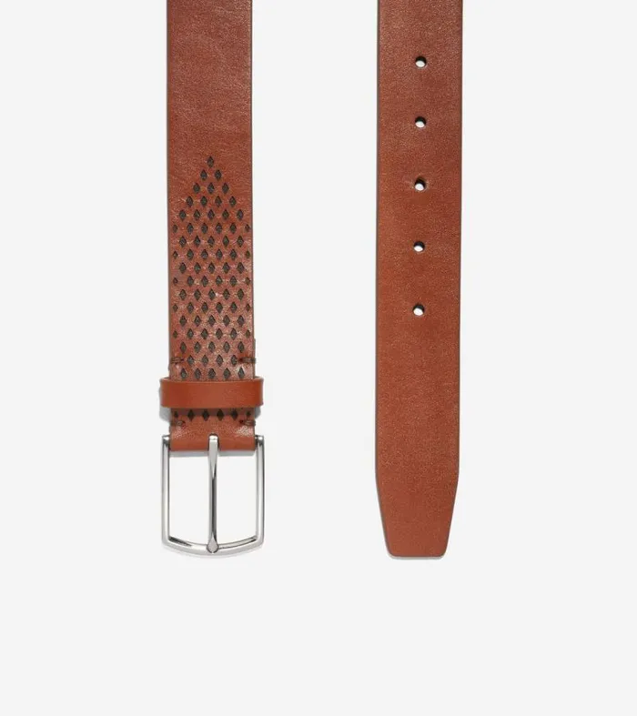 Men Belts Cole Haan Washington Perforated 35mm Belt British Tan