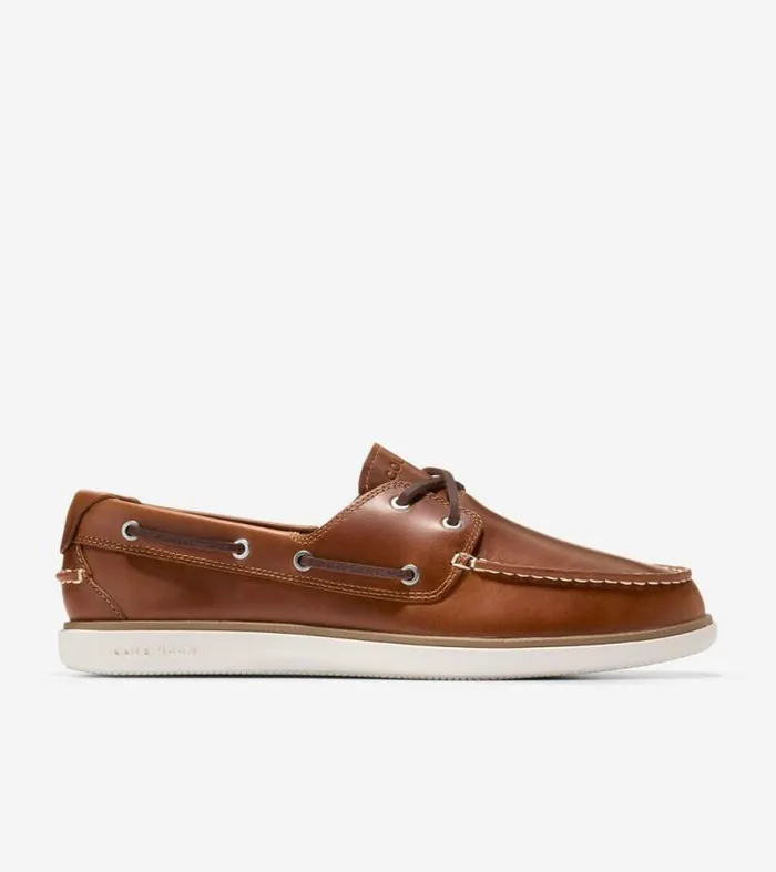 Men Boat Shoes Cole Haan GrandPr Windward Boat Shoes British Tanmadeiraivory
