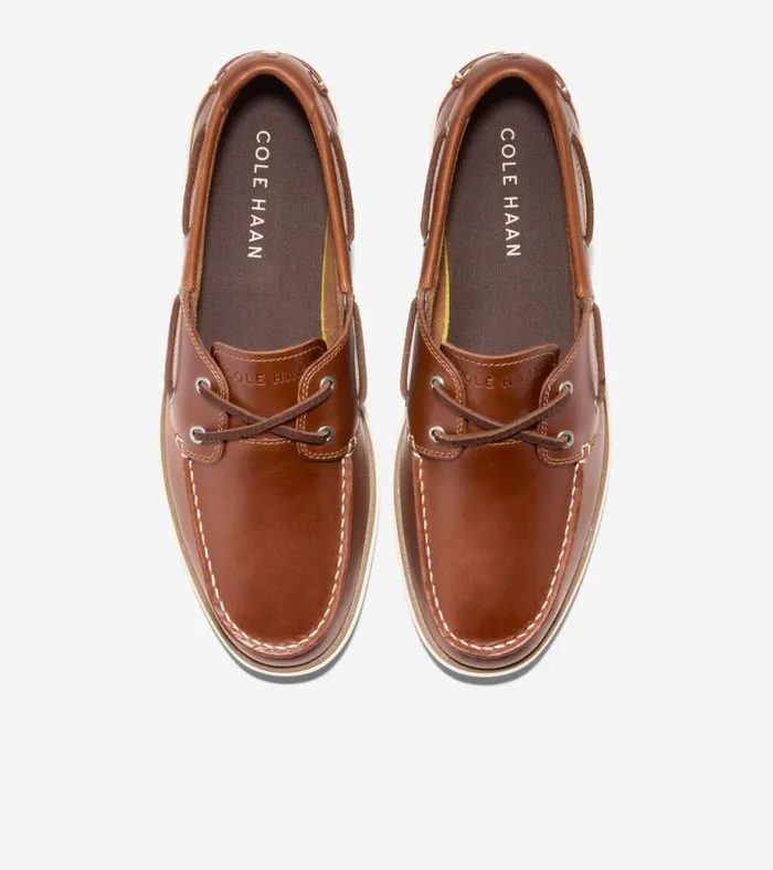 Men Boat Shoes Cole Haan GrandPr Windward Boat Shoes British Tanmadeiraivory