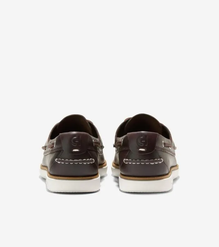 Men Boat Shoes Cole Haan GrandPr Windward Boat Shoes Dark Chocolateivory