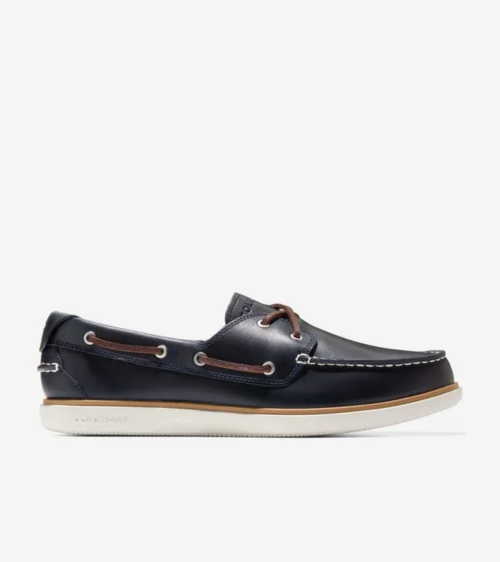 Men Boat Shoes Cole Haan GrandPr Windward Boat Shoes Navy Blazermadeiraivory