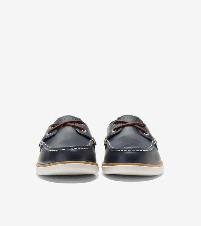 Men Boat Shoes Cole Haan GrandPr Windward Boat Shoes Navy Blazermadeiraivory