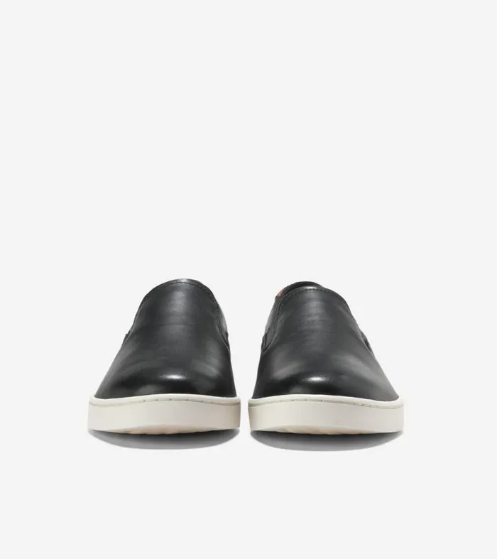 Men Boat Shoes Cole Haan Nantucket SlipOn Deck Shoes Blackivory