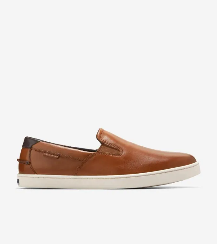 Men Boat Shoes Cole Haan Nantucket SlipOn Deck Shoes British Tanivory