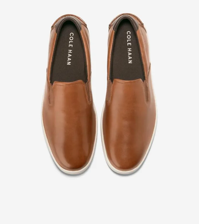Men Boat Shoes Cole Haan Nantucket SlipOn Deck Shoes British Tanivory