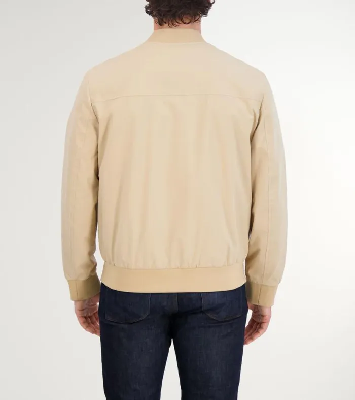 Men Bomber Jackets Cole Haan Nylon Bomber Jacket Khaki