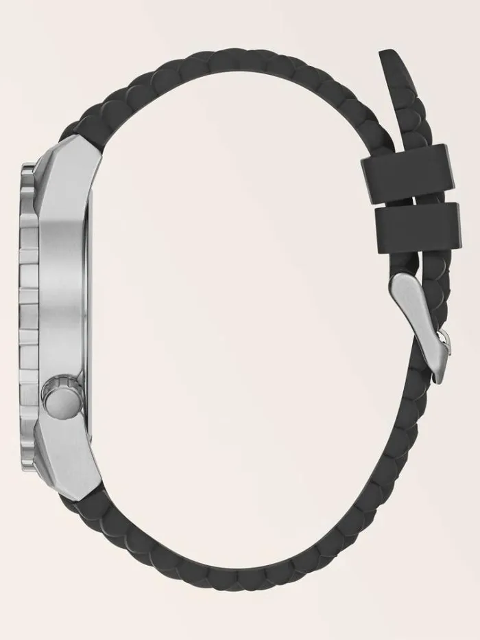 Men Calendar Watch Silver Guess Watches