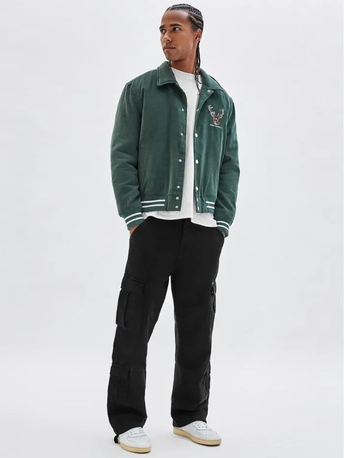 Men Cargo Pant Black Guess Trousers
