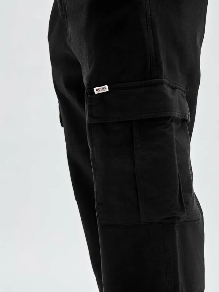 Men Cargo Pant Black Guess Trousers