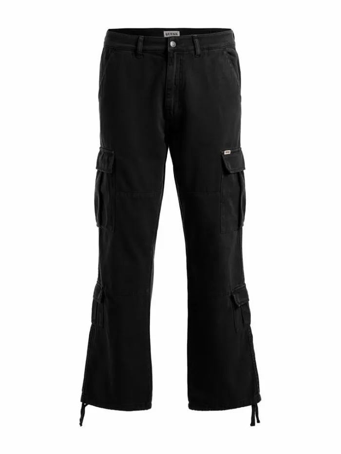 Men Cargo Pant Black Guess Trousers