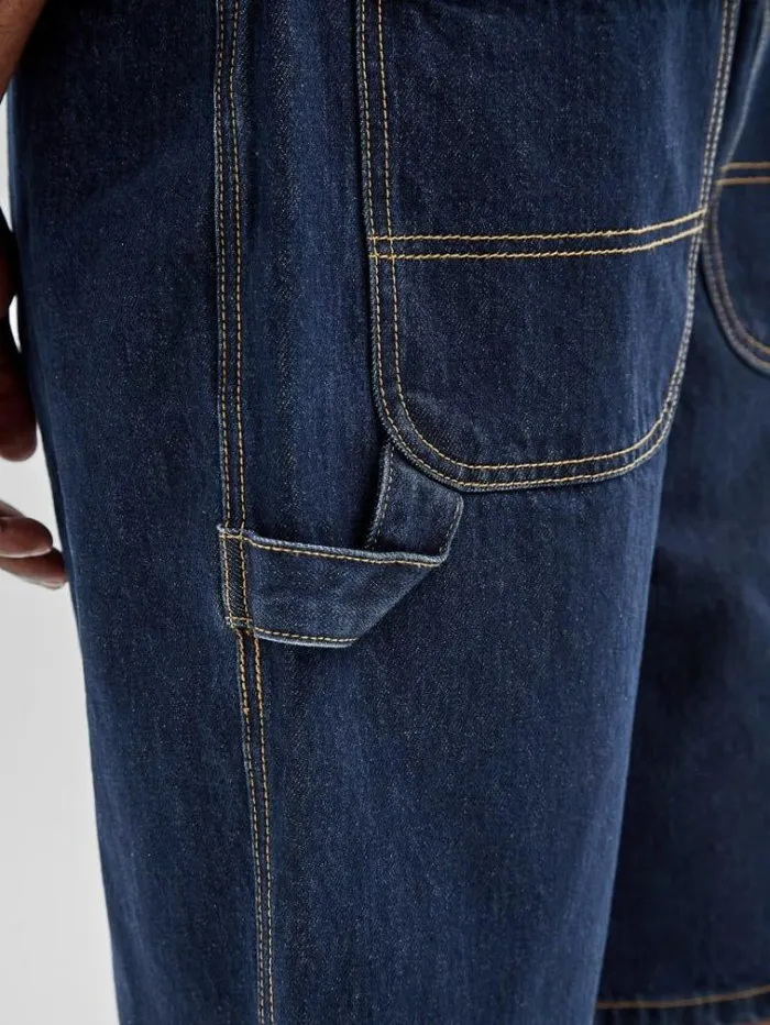 Men Carpenter Denim Shorts Dark Blue Guess Shorts