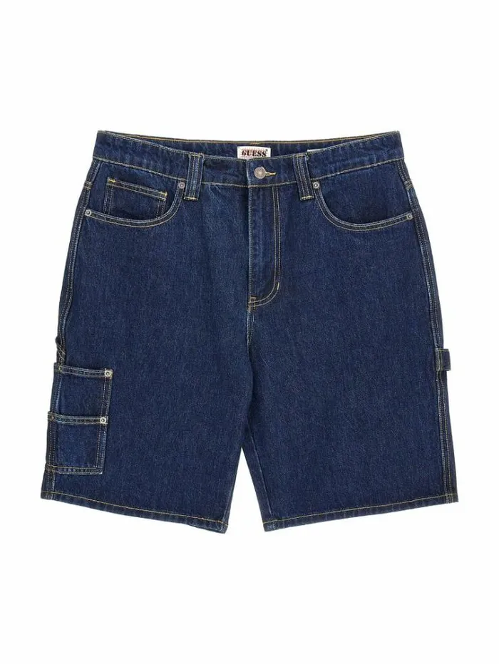 Men Carpenter Denim Shorts Dark Blue Guess Shorts