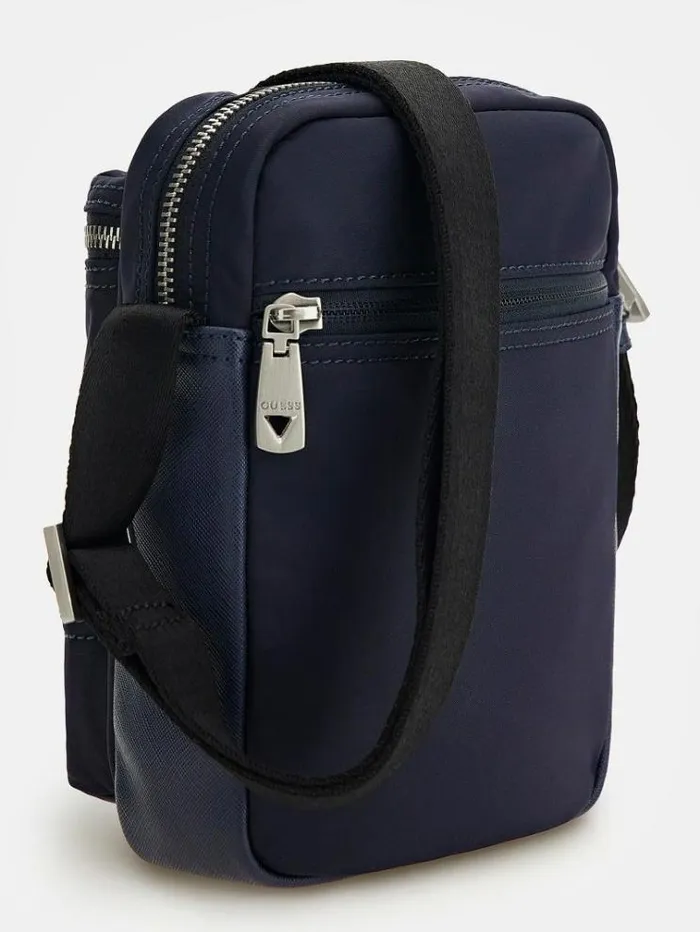 Men Certosa Nylon Smart Mini Bag Dark Blue Guess City Bags