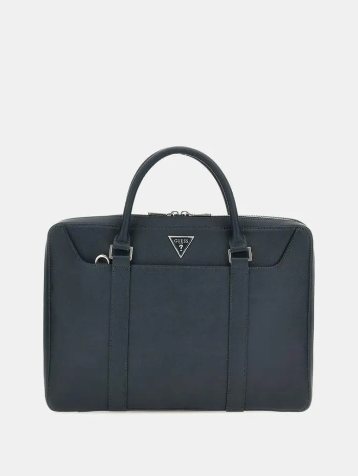 Men Certosa Saffiano Eco Bag Light Blue Guess Messenger Bags
