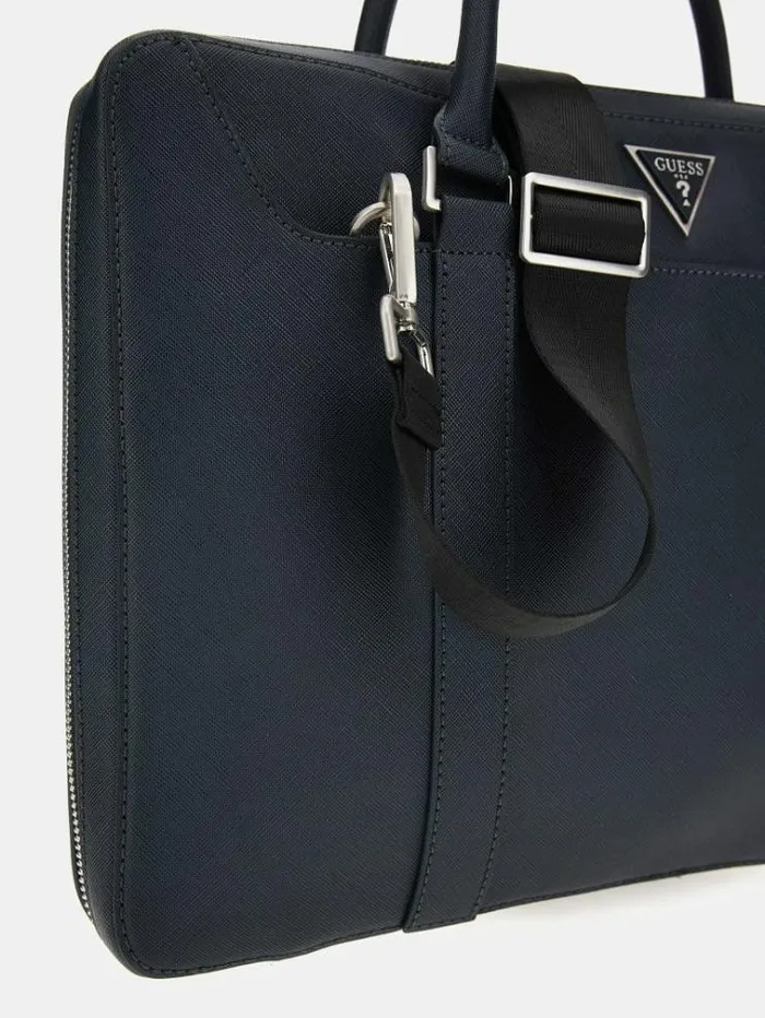 Men Certosa Saffiano Eco Bag Light Blue Guess Messenger Bags