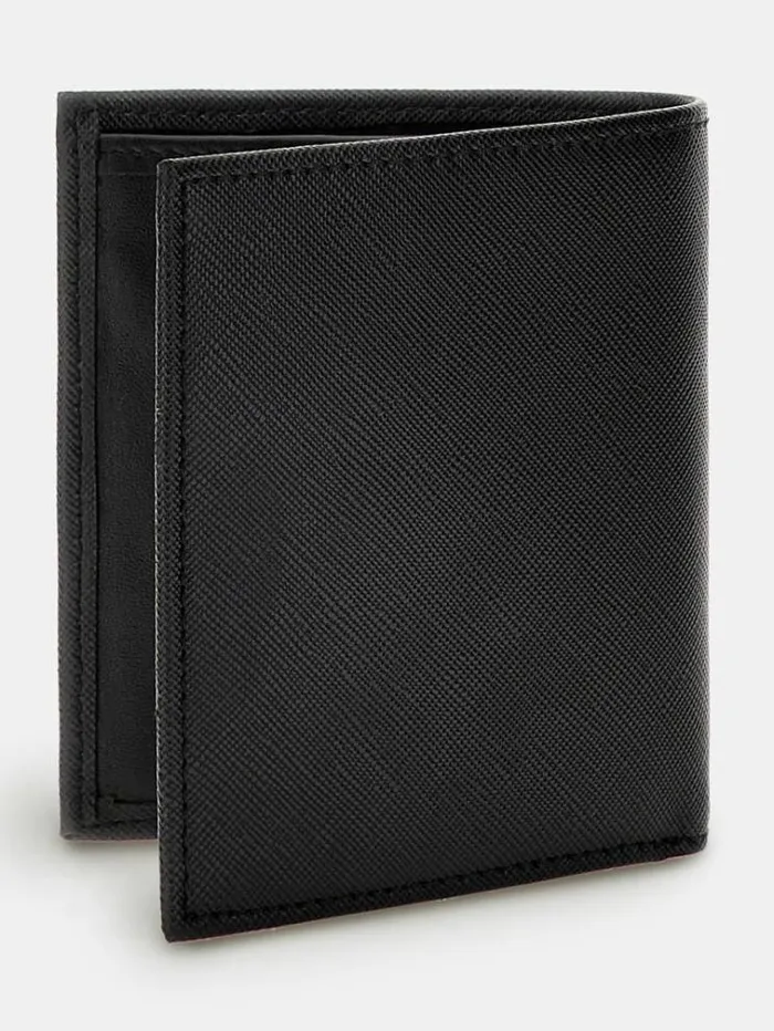 Men Certosa Saffiano Smart Wallet Black Guess Wallets