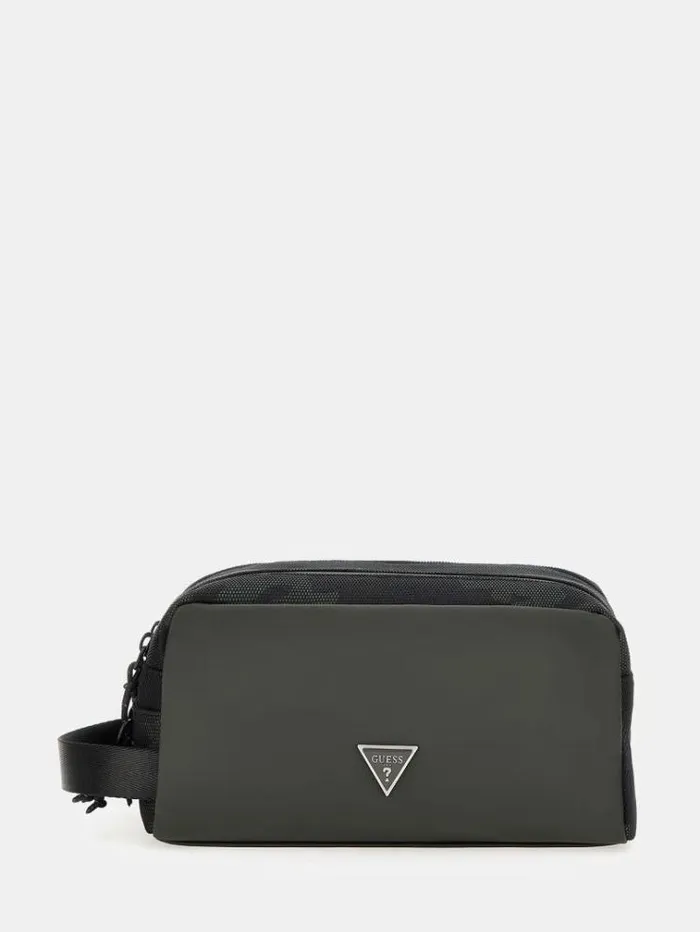 Men Certosa Tech Vanity Case Green Guess City Bags