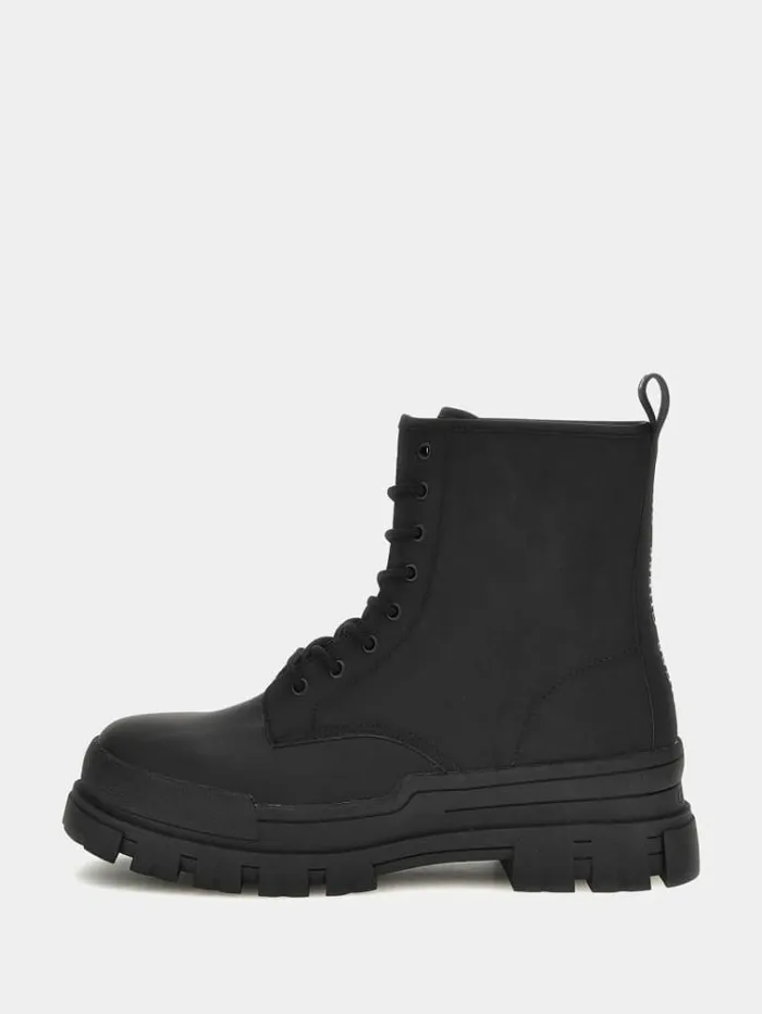 Men Cesena Mixedleather Ankle Boots Black Guess Shoes