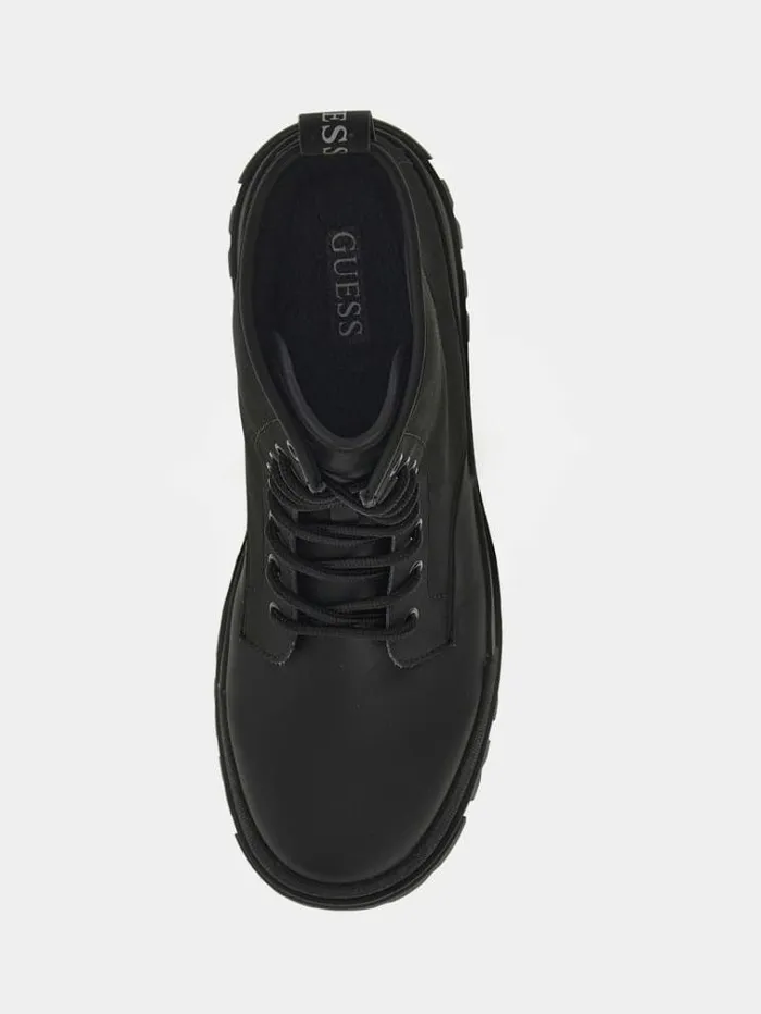 Men Cesena Mixedleather Ankle Boots Black Guess Shoes