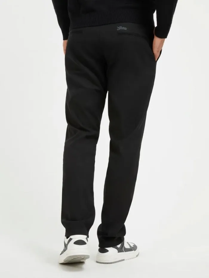 Men Chino Pants Black Guess Trousers