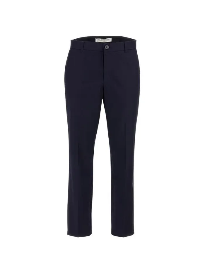 Men Chino Pants Blue Guess Trousers